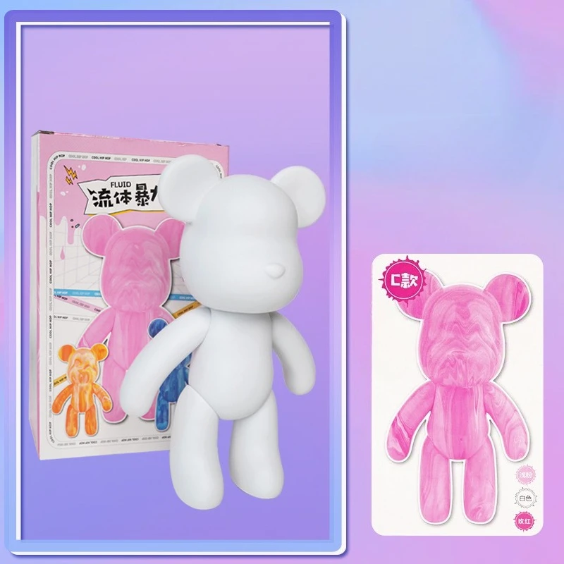 Creative Fluid Painting Set for Kids with Liquid Paint and Bear Figure