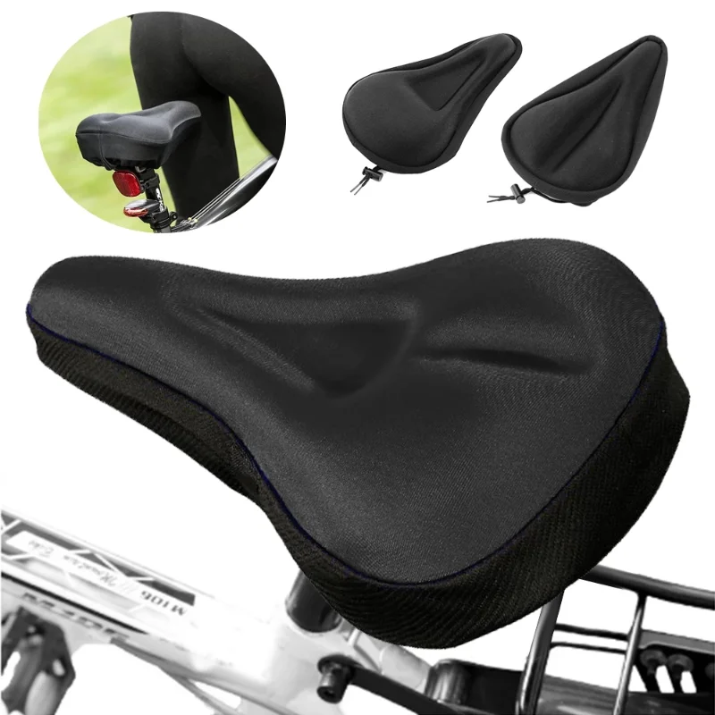 Funda de Asiento Bicicleta Estática con Esponja 3D Almohadilla Suave Cojín  Sillín para /Bicicleta de Carretera/Bicicleta Soledad Cubierta de silla de