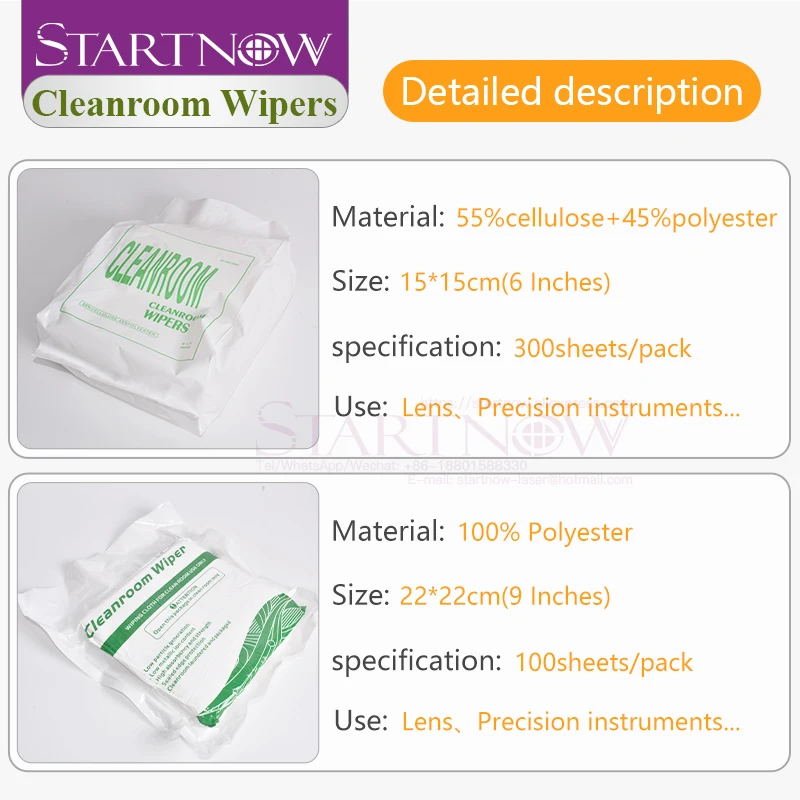 Startnow 100% 폴리에스터 클린룸 와이퍼, 유리 및 LCD 스크린 및 레이저 렌즈 청소 천 도구, 9 인치 x 9 인치, 100 개/백