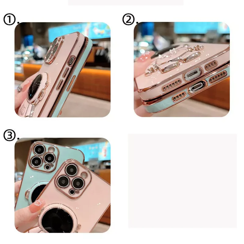 HAOYE Cover Per VIVO Y35/Y22/Y22s: Custodia In TPU Trasparente Con Angoli Rinforzati E Effetto Gradiente (Blu/Rosa) - 2