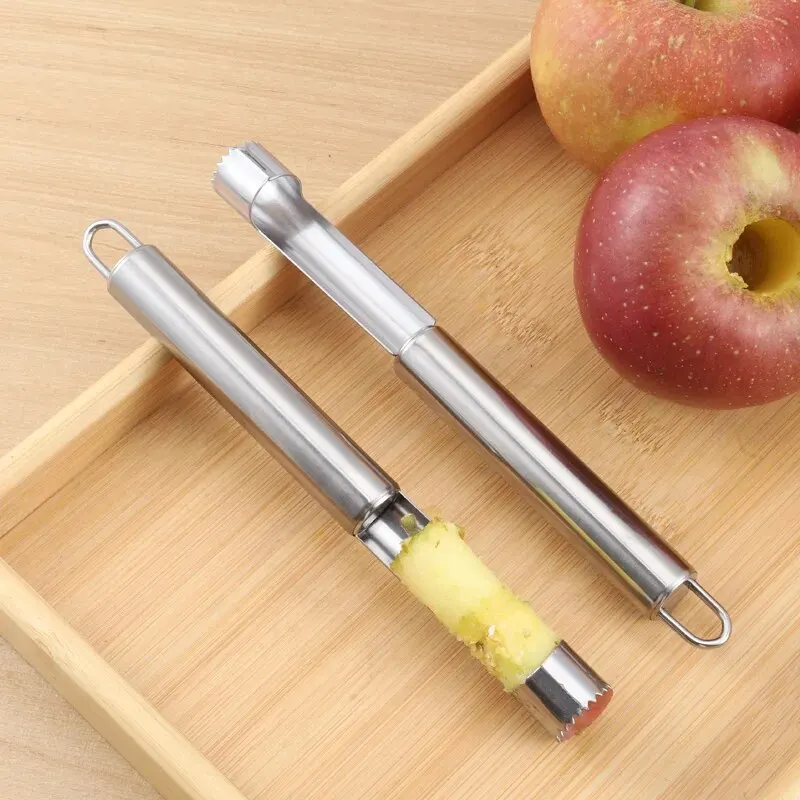 Stainless Steel Apple Corer Home Vegetable Tool Apples Pear Seed Remover Cutter Kitchen Gadgets Red Dates Corers Twist Fruit Core Remove Pit