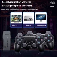 Basix 2.4G double bâton de jeu vidéo sans fil Joystick Console bâton de jeu 4K 20000 + jeu 64GB rétro jeu cadeau de Thanksgiving 4