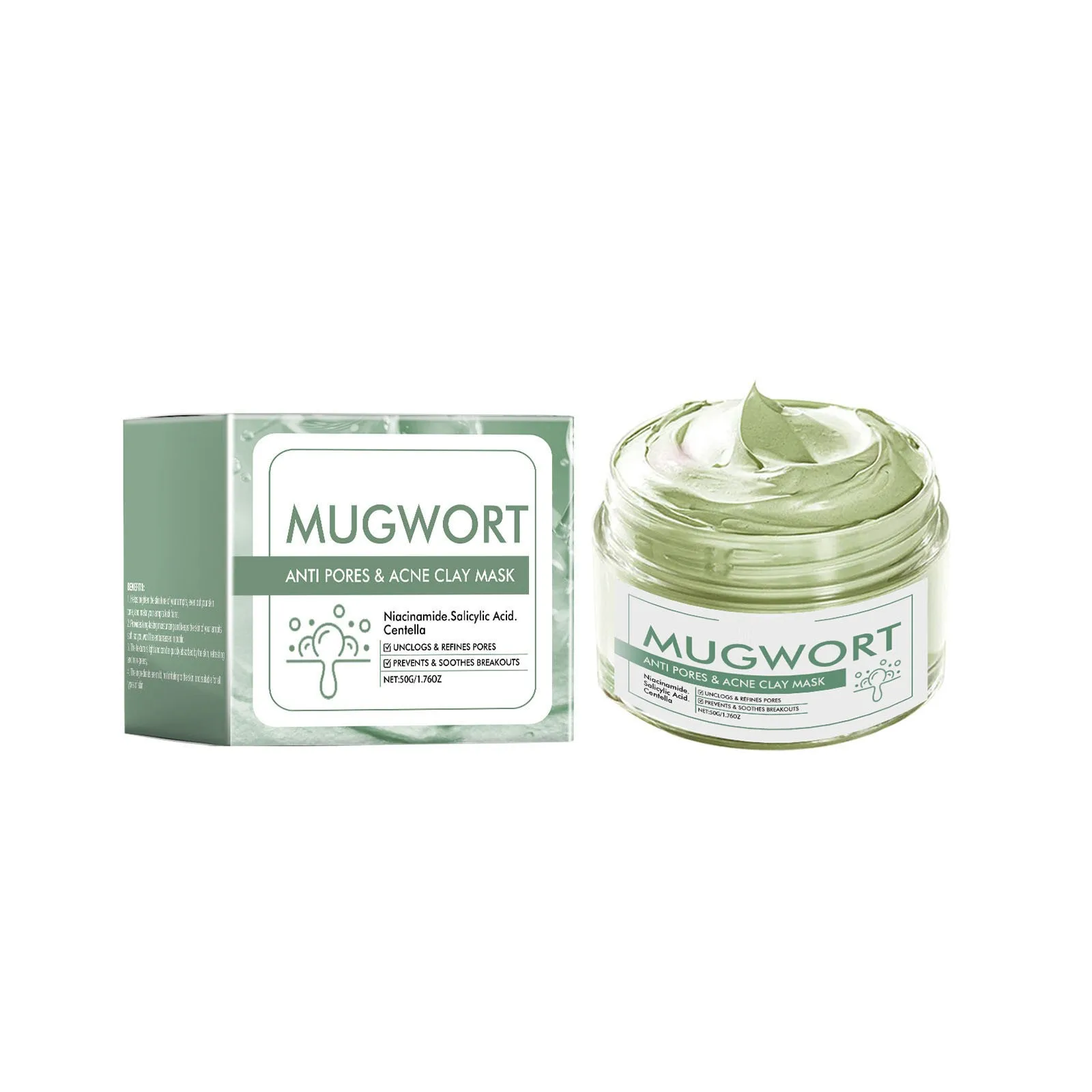 Skintific Mugwort Mask 50g Face Skin Care Deep Moisturizing Pore For Blackheads