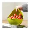 1 Pcs Household Vegetable Cleaning Gadget Accessory Kitchen Drain Basket Bowl Rice Washing Filter Strainer Basket Sieve Drainer 3