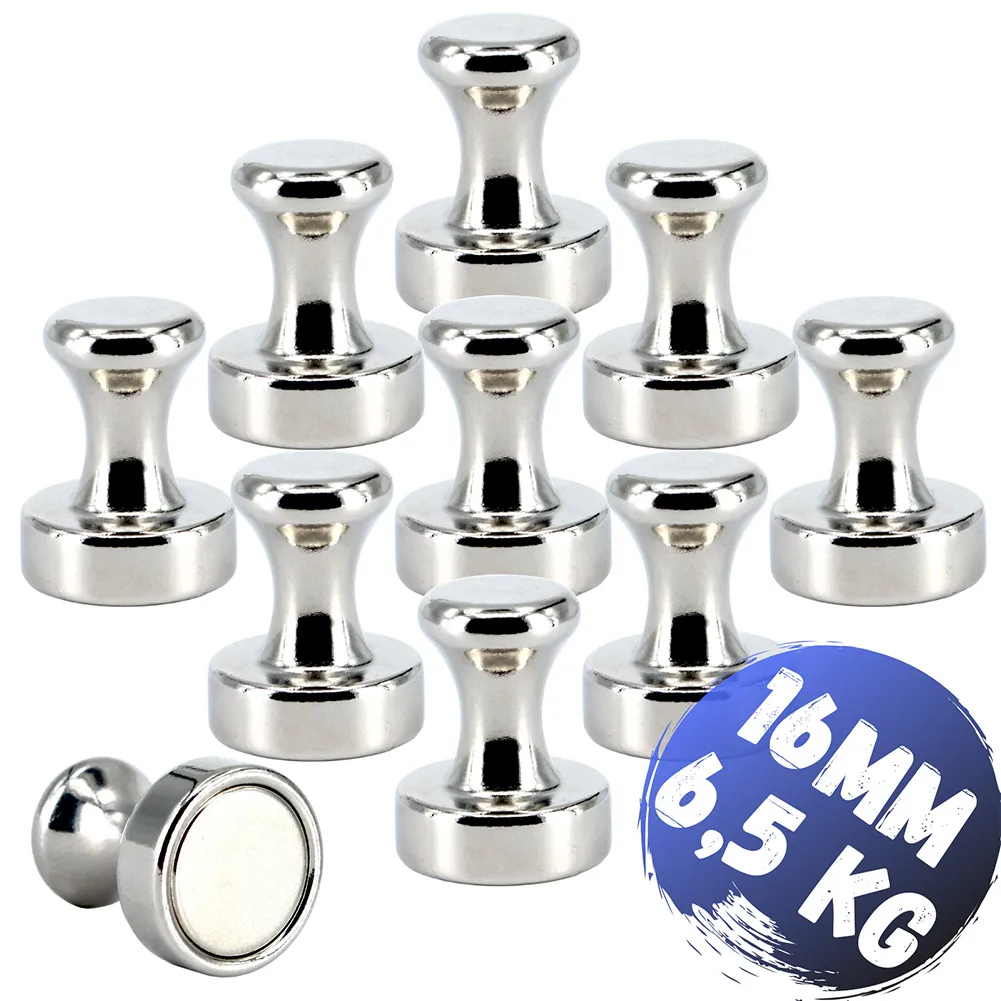 

Magnetic Pins Strong and Durable Neodymium Magnets 10pcs Super Strong Magnets for Curtains and Magnetic Boards