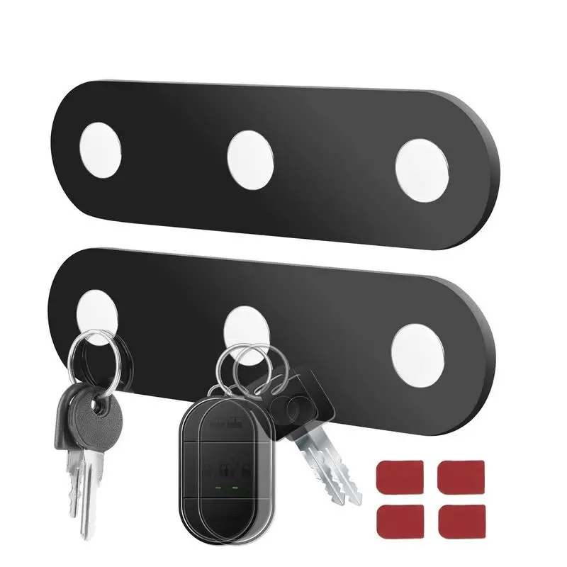 

Creative Magnetics Hooks Portable Key Holder Magnetic Self Adhesive Wall Key Rack Easy Install Key Hanger For Home Office Car