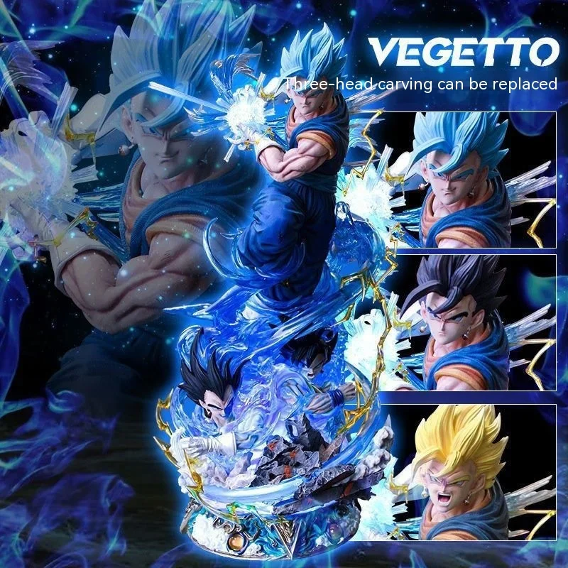 

45cm Dragon Ball Anime Figure Pvc Model Handmade With Luminous Super Saiyan Sun Wukong Ls Vegeta Handmade Toy Birthday Gifts