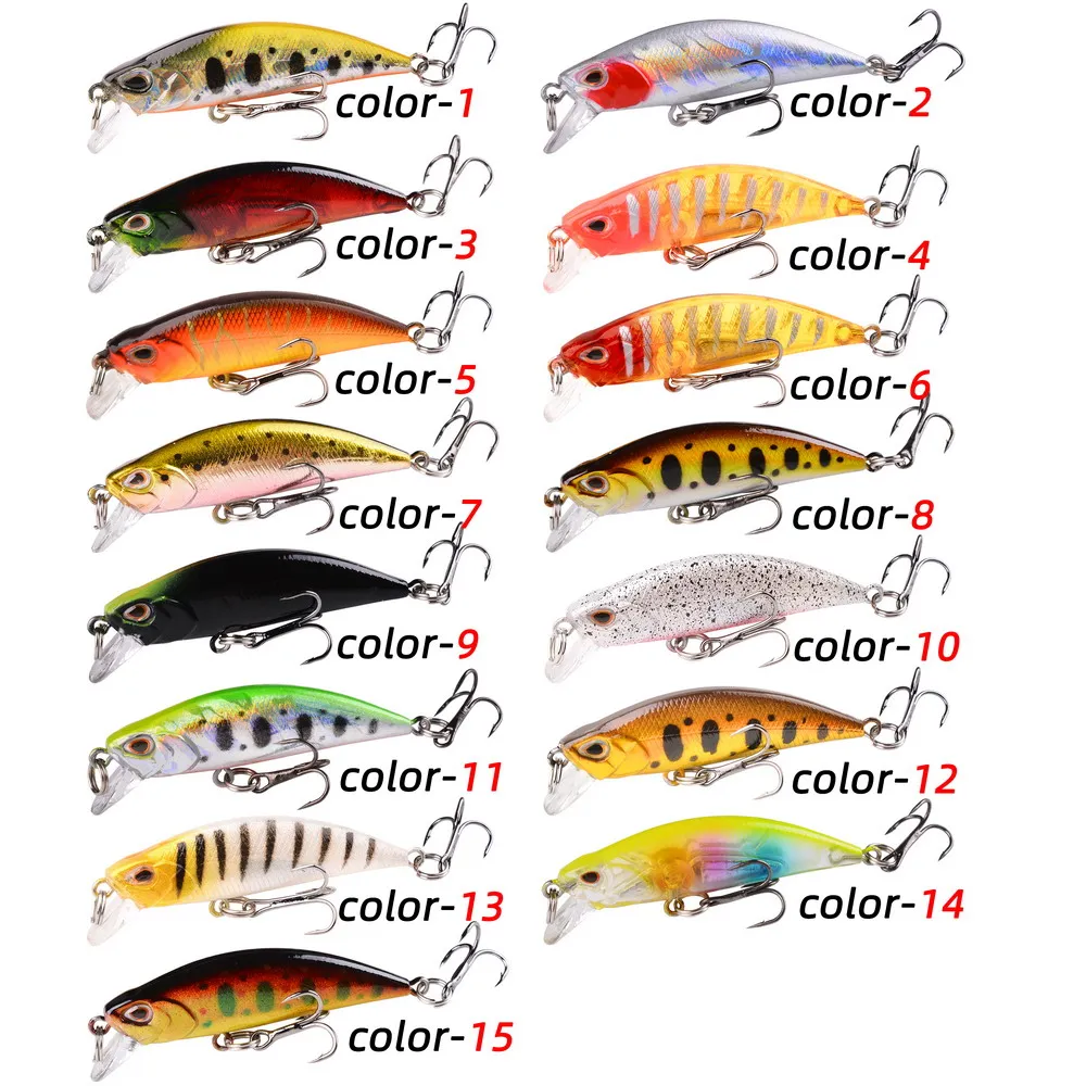 5Pcs 5.8cm 5.1g Pesca Jerkbait Lure Sinking Minnow Fishing Lures Hard Bait Black Minnow Wobbler Fishing Tackle 2