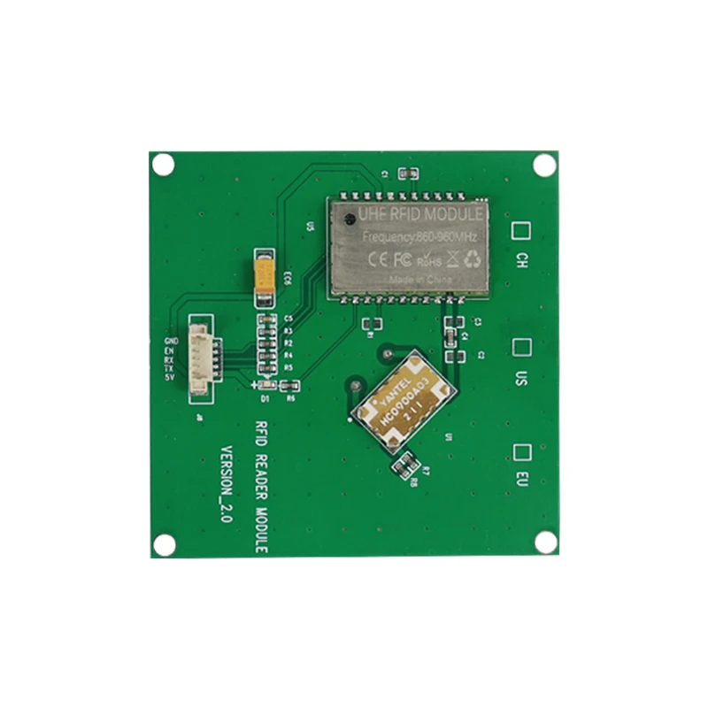 FONKAN ISO18000-6C 3M Rang UHF RFID Integrated Reader Module TTL232 with 4dbi Antenna 70*70MM  865-868Mhz 902-928mhz  Free SDK