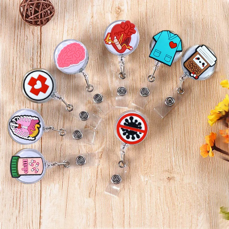 Porta A Scomparsa Porta Badge Credenale Porta Mulinello Porta Badge Porta Carte D'Identità Per Accessori Per Ufficio Scuola Infermieristica Pass