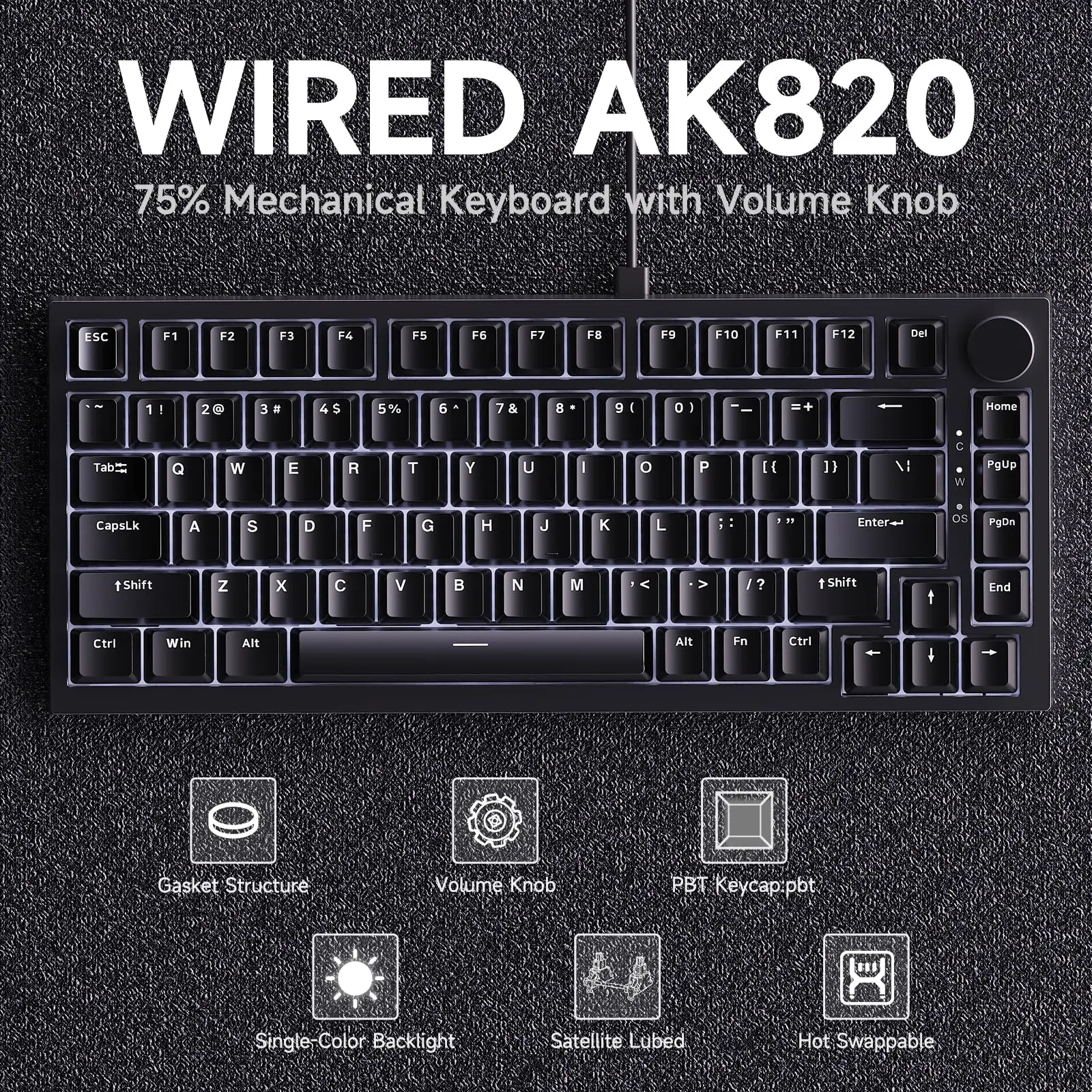 لوحة مفاتيح ألعاب ميكانيكية AJAZZ AK820 Pro