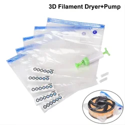 3D Filament Dryer Vacuum Storage Kit - Humidity Resistant Bags and Pump for Optimal Filament Dryness (Bag With Pump kit)