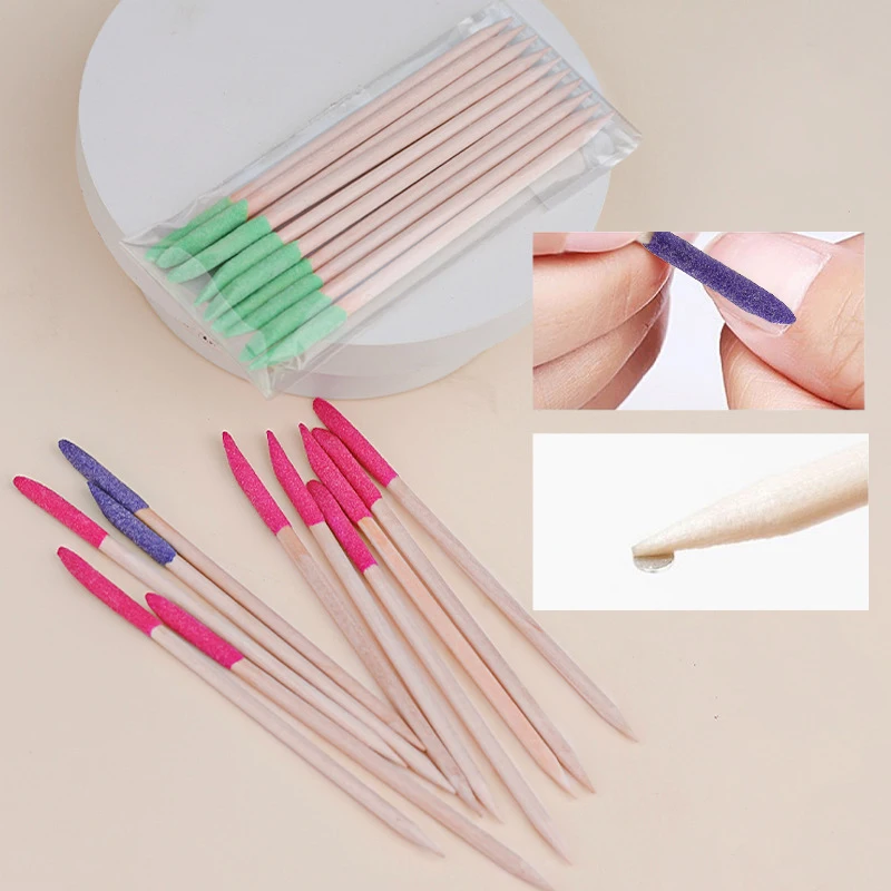 Nail Grinding Stick Nail Scrub Drill Stick Manicure Pusher Cuticle Remover Pedicure Tool Double Head Orange for nail care kit,manicure tools,manicure pedicure kit,manicure set,nail art pusher,nail manicure tools,manicure pedicure tools,cuticle pusher,nail manicure sticks