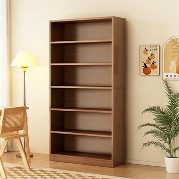 Multi Tier Floor Standing Bookshelf Bookcase Storage Shelves Living Room Furniture Wall Leaning Cube Organizer Wood Metal Modern