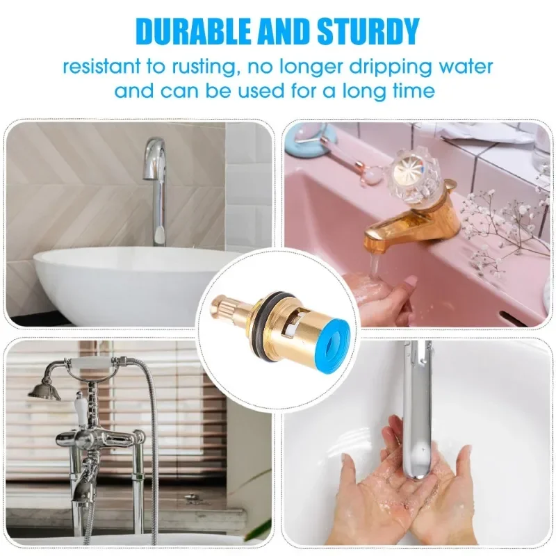Faucet Valves Replacement Brass Faucet Valves Household Sink Tap Inner Cartridges Kitchen Bathroom Accessories 10/1pcs