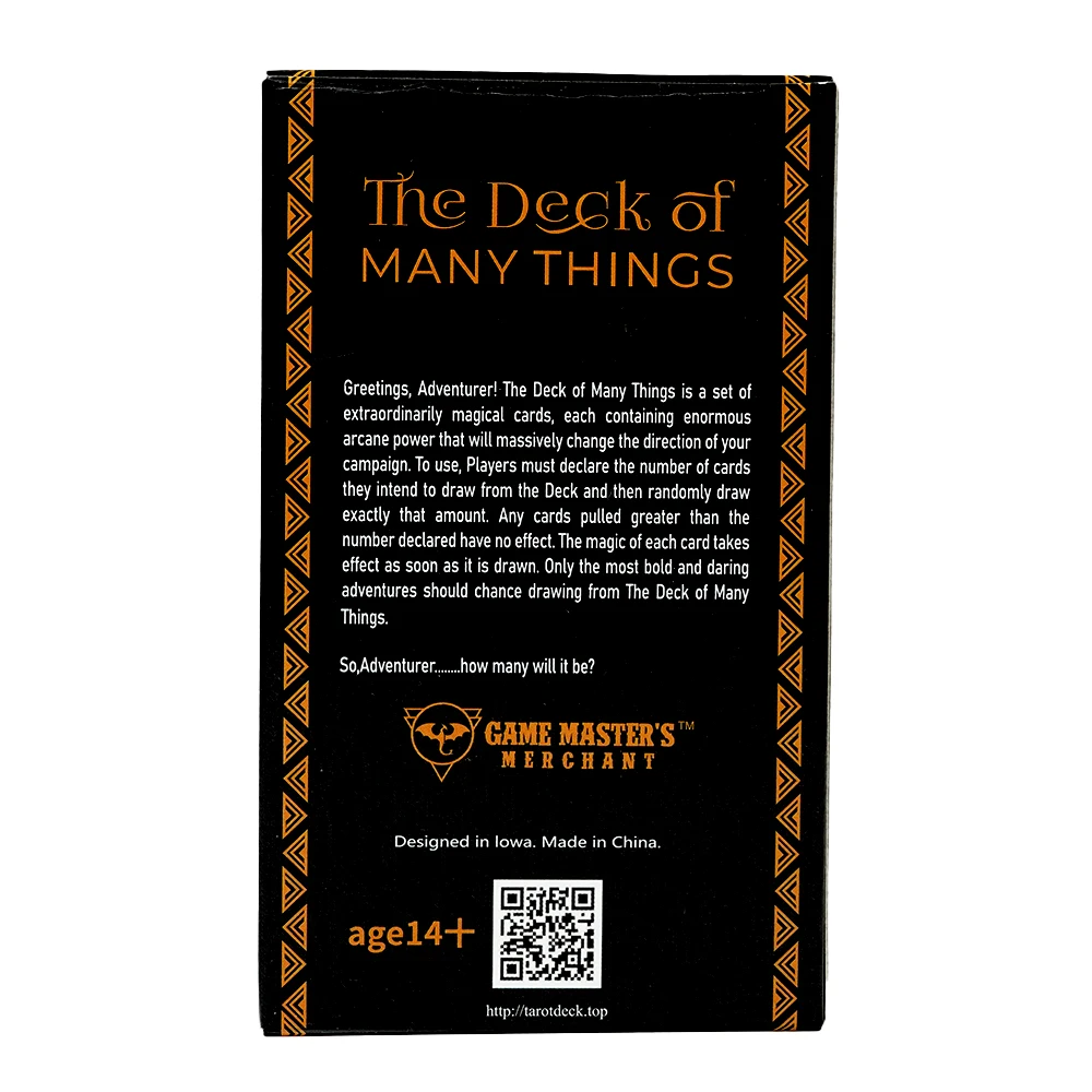 New The Deck of Many Things Tarot Cards Compatible w/ Dungeons and Dragons Fifth Edition Dungeon Master Gifts Fifth Edition Gift 2