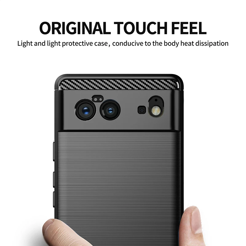 Carbon Fiber Shockproof Silicone Case