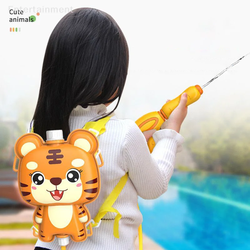 1000/1200ml Children's Backpack Water Gun Toy Cartoon Water Gun Cartoon Little Yellow duck Spray Toy