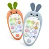 Kids Toy Phone Toddler Cell Phone And Kids Phone Toy Colorful Musical Kids Play Phone Educational Carrot Shaped Toy For Early 2