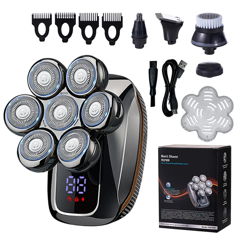 Elektrischer 5-in-1 Rasierer Für Herren Bart- Und Nasentrimmer_voghion.com