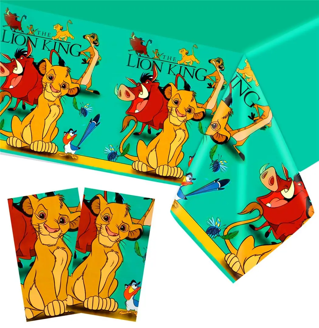 

Lion King Simba Tablecover Disposable Tablecloth for Lion King Theme Birthday Party Supplies Decoration Kid Baby Shower Supplies