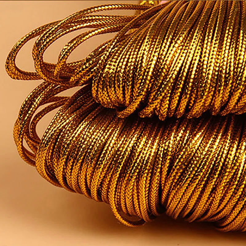 10 Meters Gold Rope Gift Packing Belt Decor For Christmas Wedding Birthday Party Supplies Decoration Rope Packaging Accessories