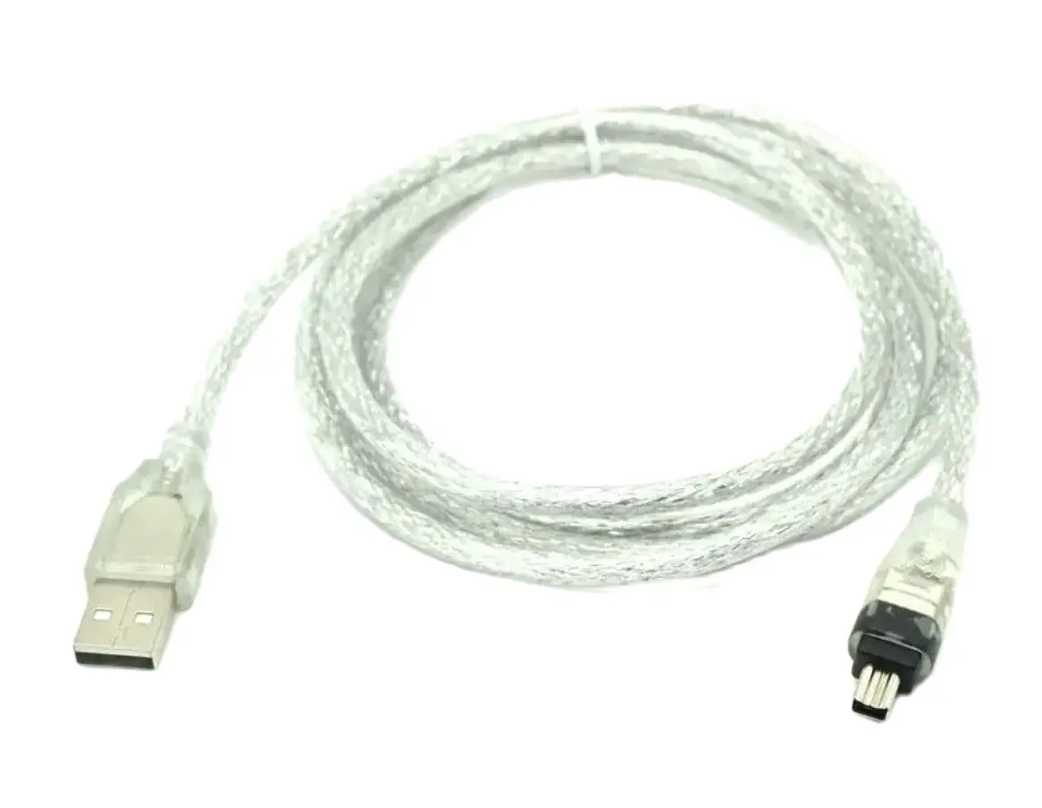 1.5M Firewire IEEE 1394 6 Pin Male To USB 2.0 4pin Male Adaptor Convertor Data Cable Cable Cord  For Camera DV Acquisition Card