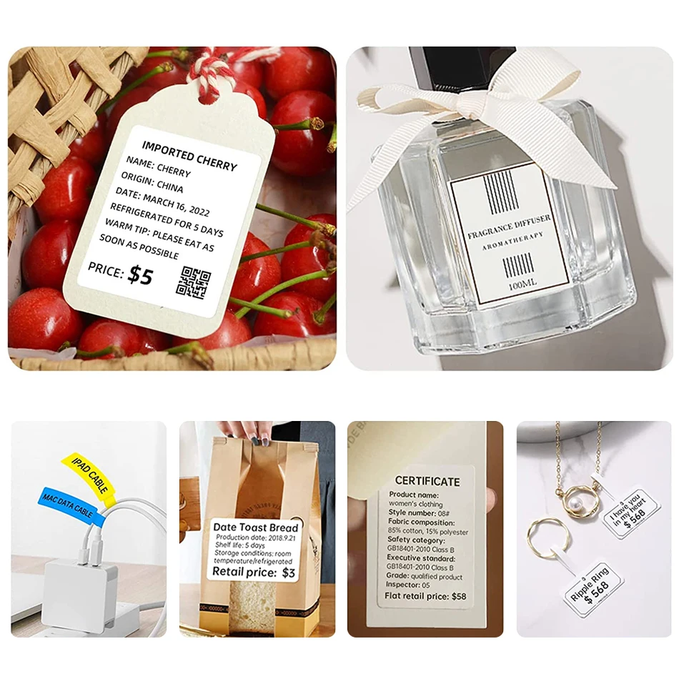 3inch Niimbot K3 Label Printer Sticker 25-80mm Bluetooth Label Maker Barcode Thermal Paper Rolls Cable Waterproof Oil-proof