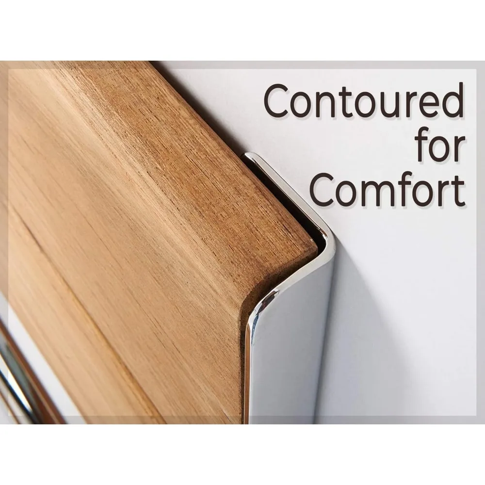 Shower Seat with Back - Contoured Comfort Folding Wall Mount Bathroom Bench/Safety Aid for Adults Seniors Disabled Bariatric 5