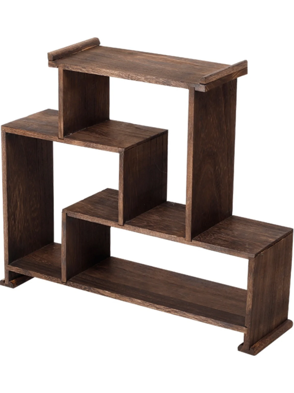 

Solid wood Bogu rack table top tea set storage cabinet tea set shelf purple clay pot display shelf shelf tea shed