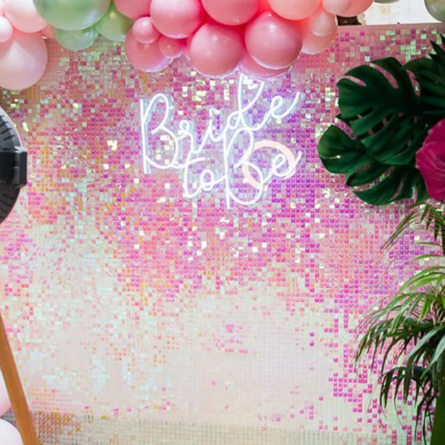 Transform your celebrations with the 15 Pcs Sequins Shimmer Wall Background Board.