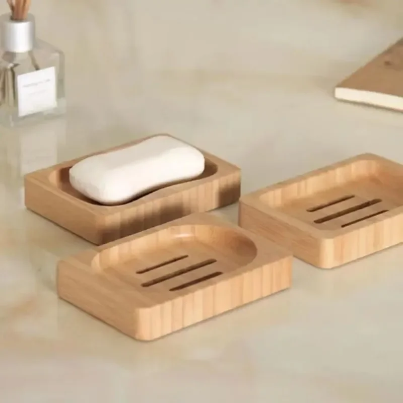 Soap Box Holder High Durability Not Easily Deformed Easy to Clean Bamboo Case Tray Decorative Wooden Soap Drain Holder