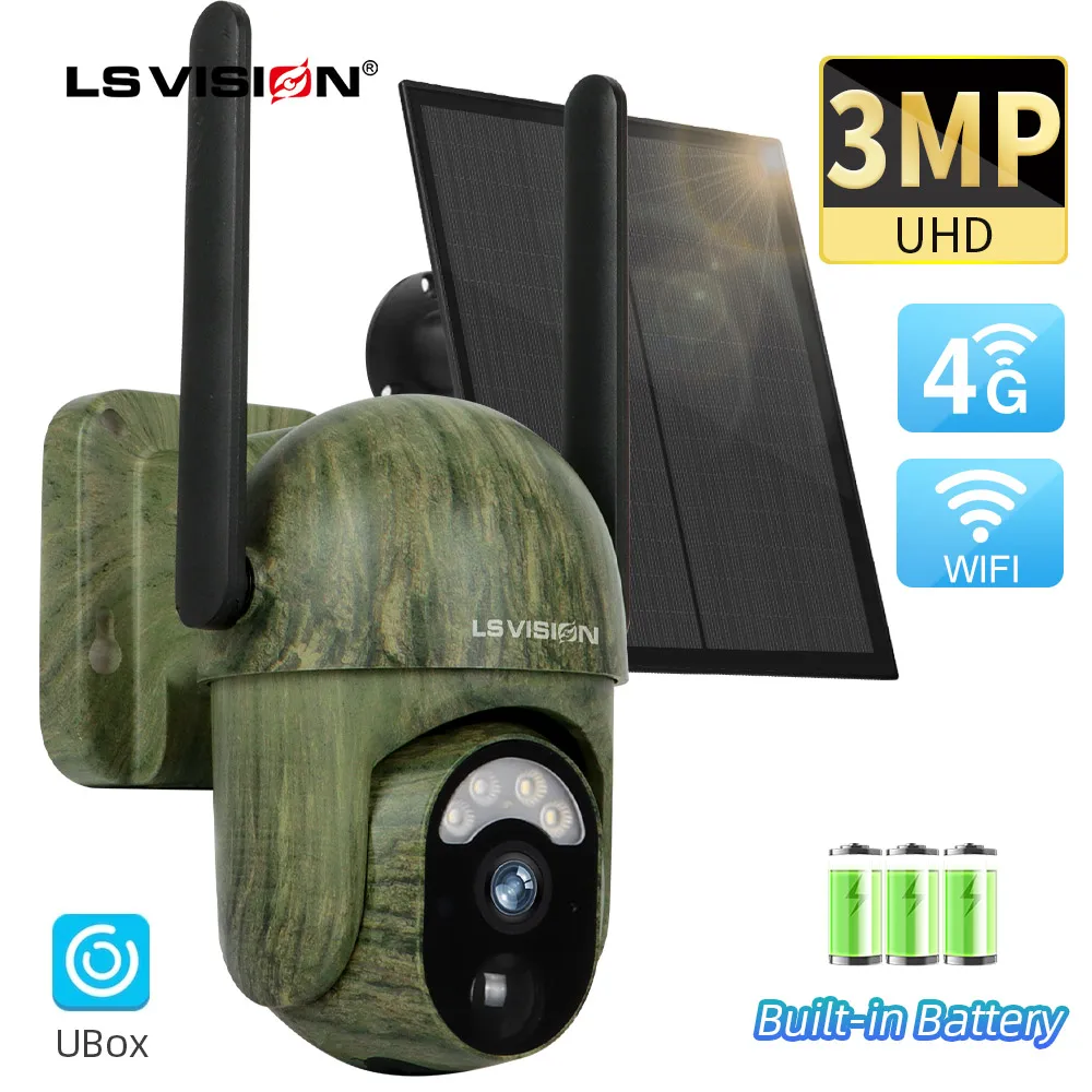 Telecamera Solare 2K 4G Network Sim Wireless Outdoor Night Full Color Human/Animal Security Detection Telecamera Di Sorveglianza Della Fauna Selvatica