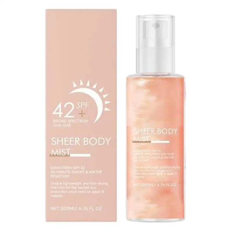 200ml Sunscreen Spray SPF42 Sun Block Isolation Mist UV Protector Brightening Moisturizer Facial Sunscreen Isolation Spray