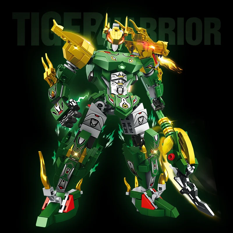 Creative DIY Assemble Animal Pony Building Blocks Transforming Robot Mecha Warri
