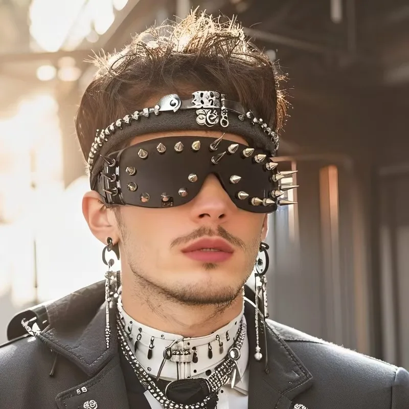 Neue lustige Brille, europäische und amerikanische Teufelsbrille im Cyberpunk-Stil, Partybrille, Modetrend, Street Snap – Detail 4