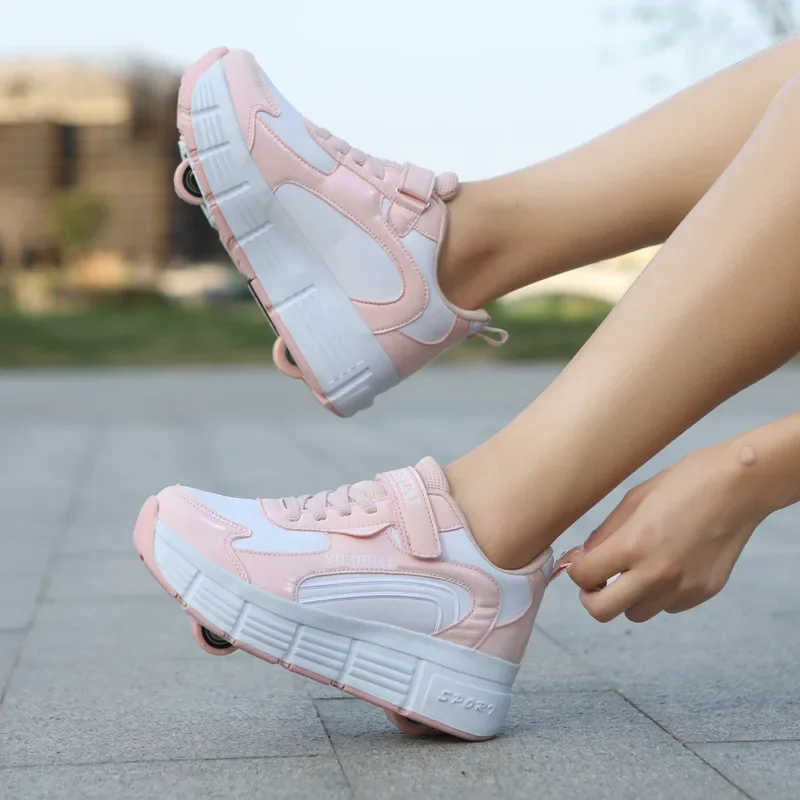 Zapatillas de deporte con ruedas para niños, zapatos voladores