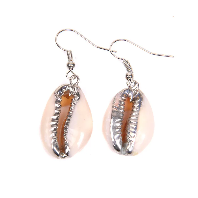 Orecchini Pendenti A Conchiglia Con Perla - Boho Vintage In Argento - Gioielli A Tema Spiaggia Per Donne E Ragazze - copertina