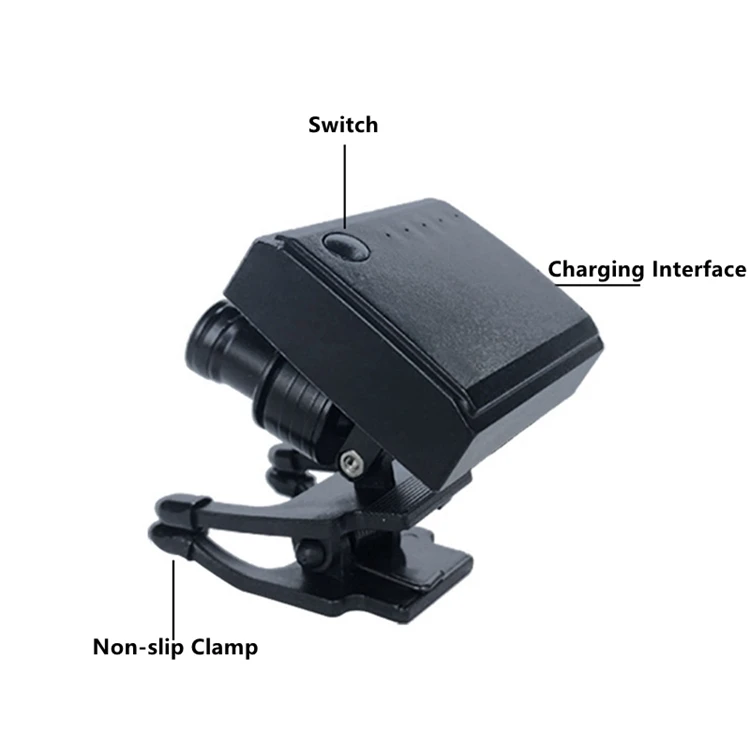Wireless 5W Loupes LED Headlight Professional Binocluar Magnifier Lupa Headlamp with Clip Brightness Adjustable