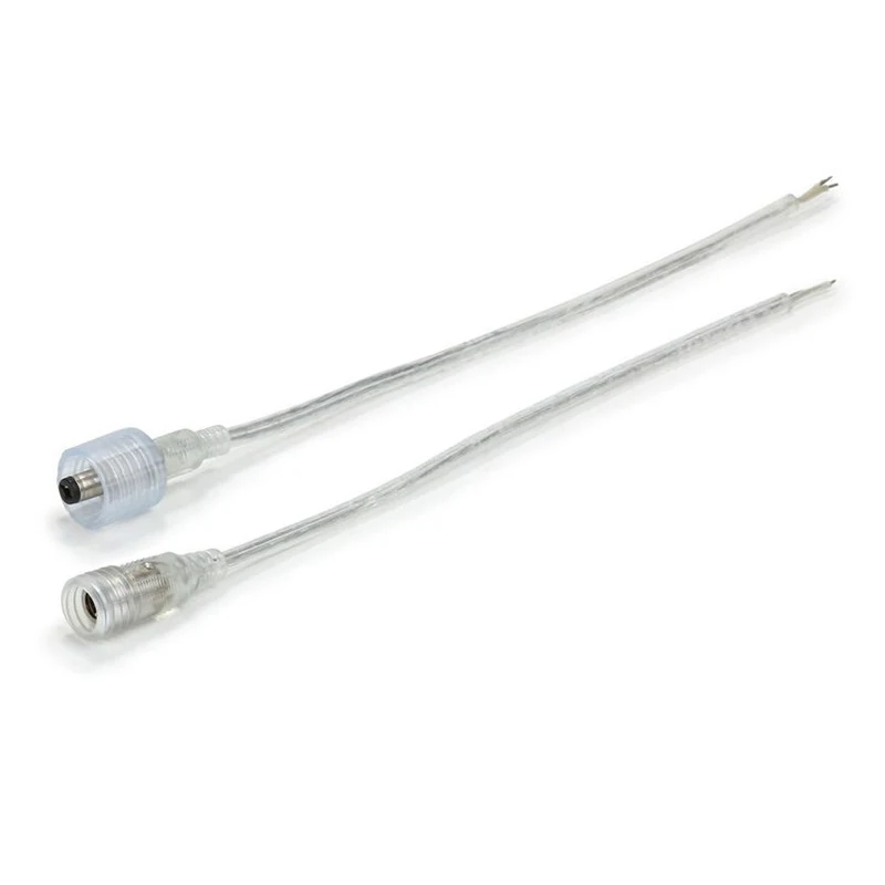 Led Conector Ip68 dc 5.5×2.1 mm Macho para Fêmea Jack Adaptador para Tira Led Adaptador de Alimentação Plugue Cabo 10 Pares 50 Pares de