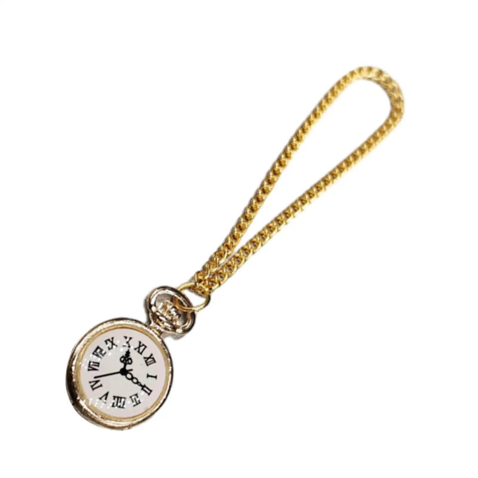 1/6 Scale Soldier Pocket Watch Model with Chain, Collectable, Doll Accessories Sturdy Metal Mini for 12" Action Figure Doll