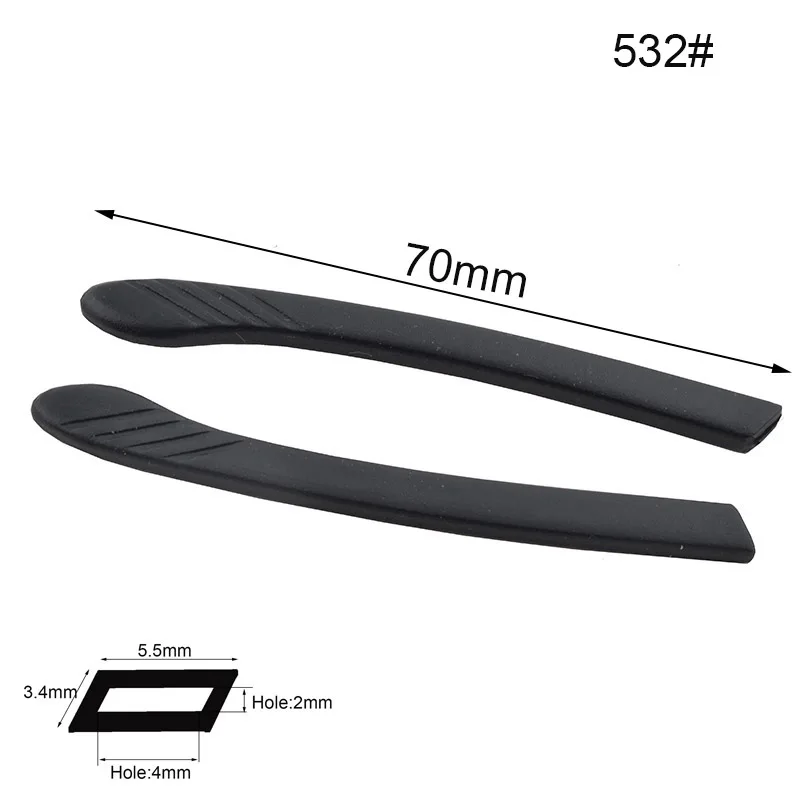 10 Pairs Black and Brown Rubber Temple Tips