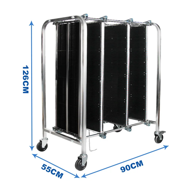 Antistatic Esd Pcb Storage Turnover Cart Adjustable Stainless Steel for PCB Production