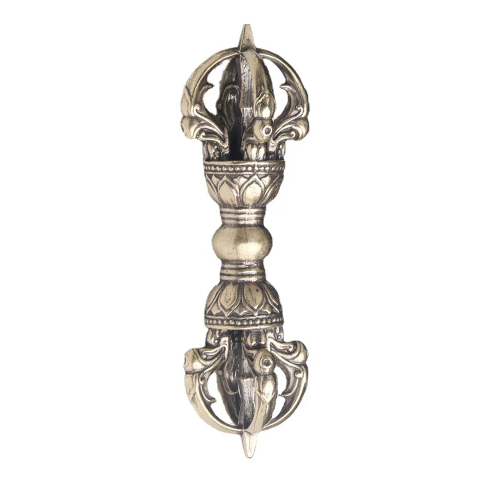

Unique Brass Vajra Pestle Brass Dharma Ornament Retro Brass Craft Vajra Subduing Devil Pestle Religious Magic Instrument