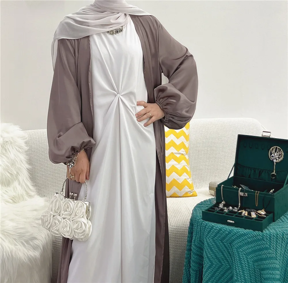 Summer Puff Sleeve Muslim Abaya Dress Dubai Women Elegant Modest Morocco Party Long Dress Islamic Turkey Eid Ramadan Kaftan Robe
