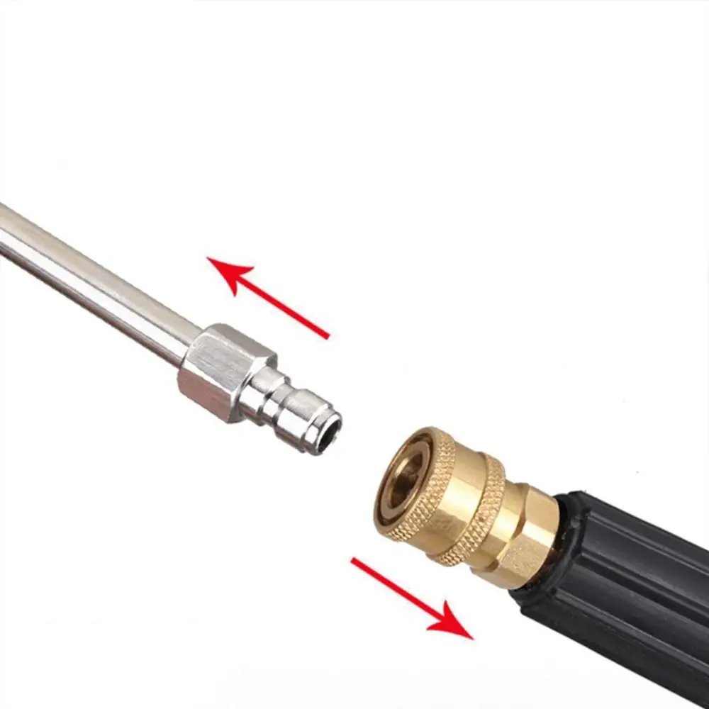 30/90 Degree U High Pressure Car Wash Water Machine Extension Rod Angled Nozzle 1/4" Quick Plug Connector