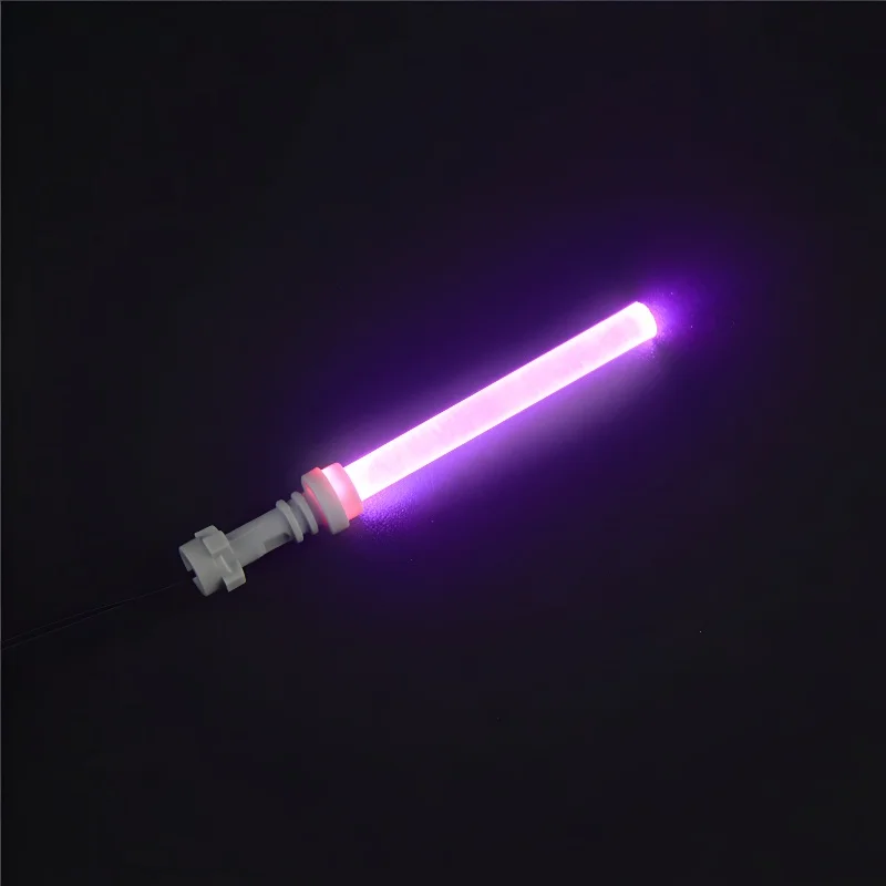 LYBMTWF 7 adet lightsaber mini rakamlar aksesuarları, Usb tak, yapı taşı oyuncak silah aksesuarları (gri kolu)