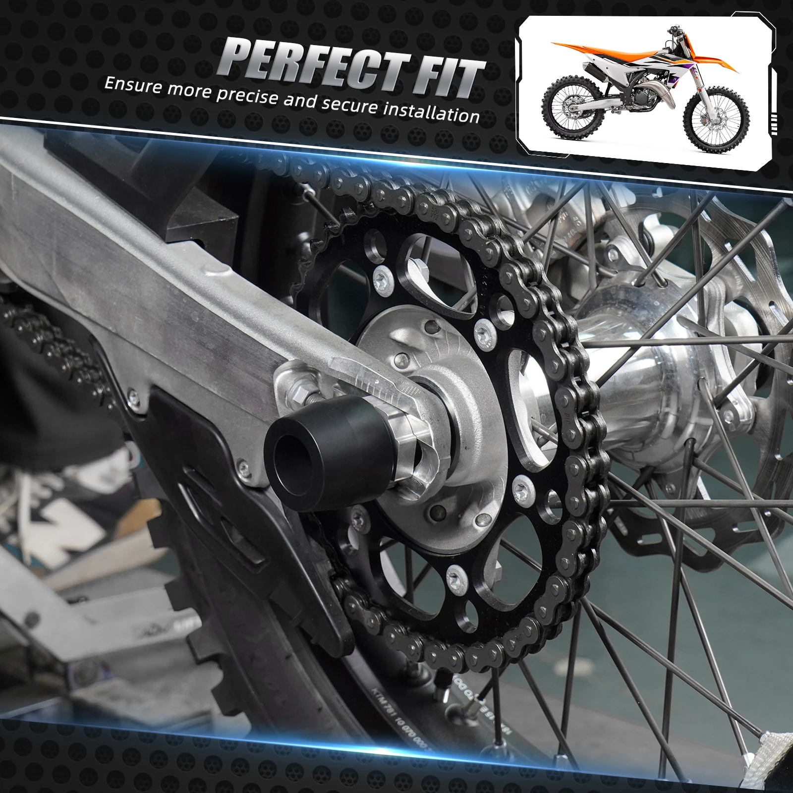 KTM 2024 EXC 300 후륜 액슬 포크 크래시 보호대 EXC-F, 350 450 250 XCW 500 XCF-W 2024 125-450 SX XC SXF XCF 2023 2024