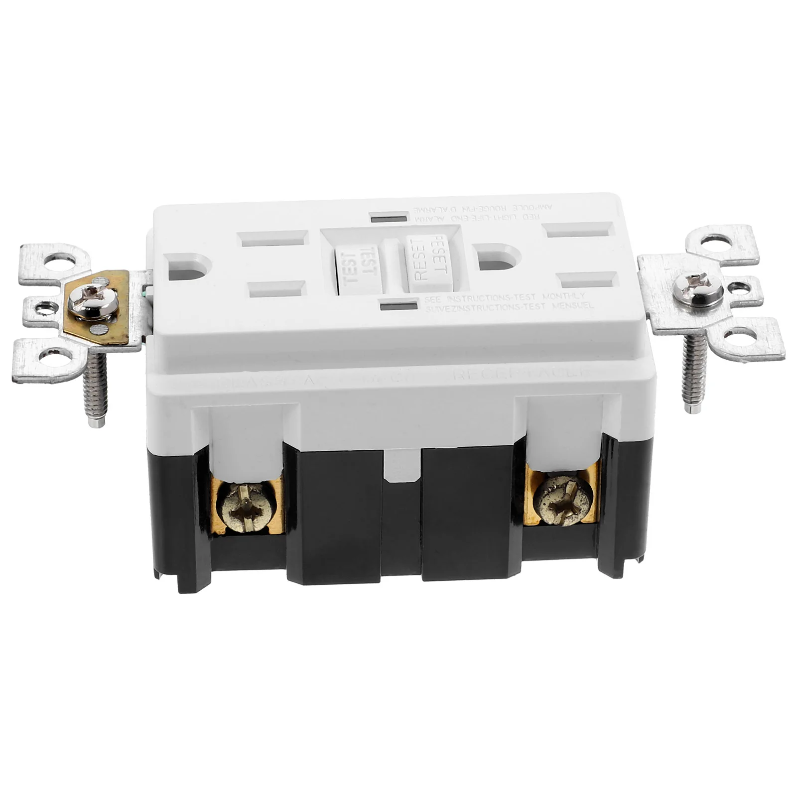 

Electric Outlet Socket Gfci with USB Ports Ground Fault Receptacle 15 Amp White Standard Electrical Outlets Small