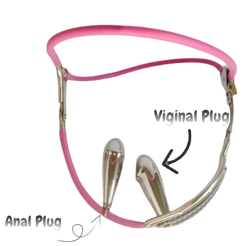 Female Invisible Chastity Belt Device Secure Briefs Anal Viginal Plug Chastity Pants BDSM Strapon Belt Sex Toys for Women